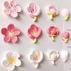 12pcs Fridge Magnet Pink Flower Resin Decorative Refrigerator Magnets Creative Whiteboard Cartoon Magnetic Sticker Aimants Frigo