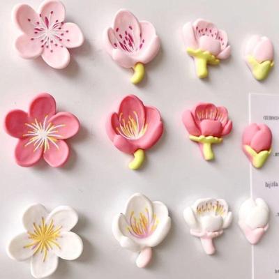 12 Stück Kühlschrankmagnet Rosa Blume Harz Dekorative Kühlschrankmagnete Kreative Whiteboard Cartoon Magnetaufkleber Aimants Frigo