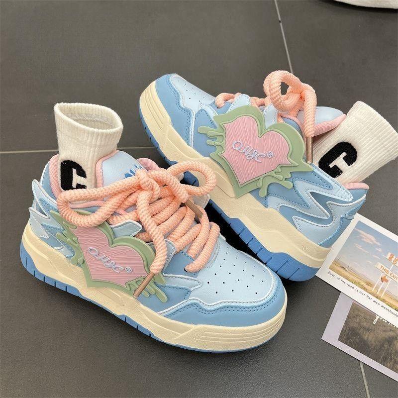 Nischenliebe dicksohlige Design Studenten Freizeitschuhe Herbst neu Campus Sportliche Plateauschuhe