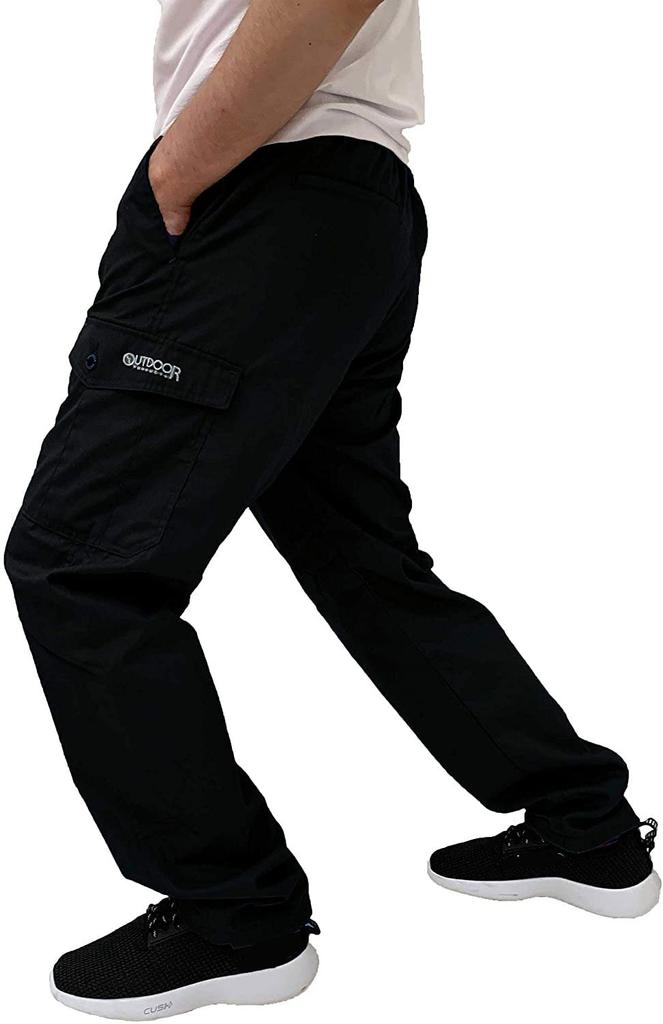 Outdoor Products Men's TC Weather Mesh-Lined Climbing Cargo Pants, Size L, Black (01)