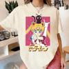Sailor Moon Anime 2026 Zomer Y2k T-shirt Dames Unisex Casual Top met Korte Mouwen Kawaii Cartoon Print Streetwear Mode Grafisch T-shirt