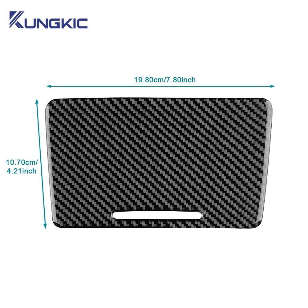 For Mitsubishi Outlander 2017 2018 2019 2020 2021 Real Soft Carbon Fiber Sticker LHD RHD Central Control Storage Box Panel Trim