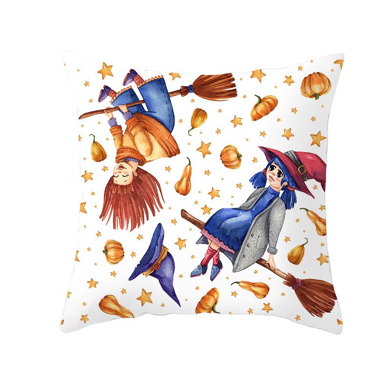 New Halloween Pumpkin Pillow Cover Home Peach Skin Home Decoration Supplies Cushion Waist Pillow Cover