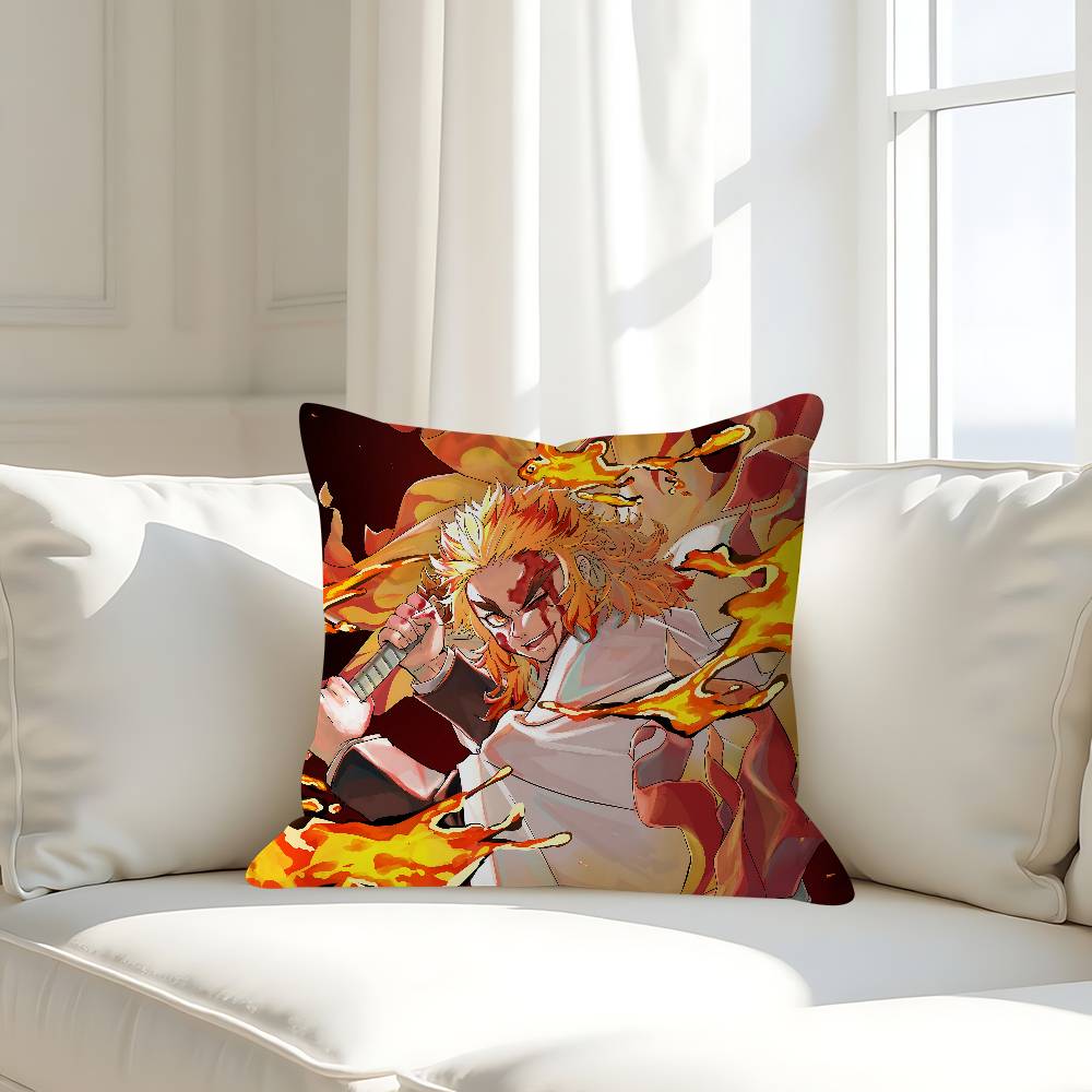 Characters K-Kyoujurous Rengoku Cushion Cover Decorative Pillow Sofa Home Decor Case Pillow Cases