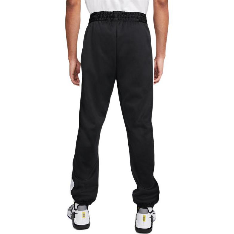Nike Logo Fleece-Lined Warm Sweatpants With Elastic Waist Men Bottoms Black DQ5825-010