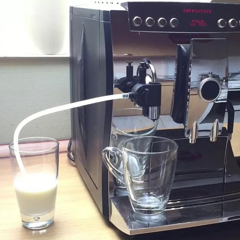 Automatic Coffee Machine Milk Tube Milk Hose with Cleaning Brush Clips Coffee Machine Milk Tube Coffee Machine Attachment