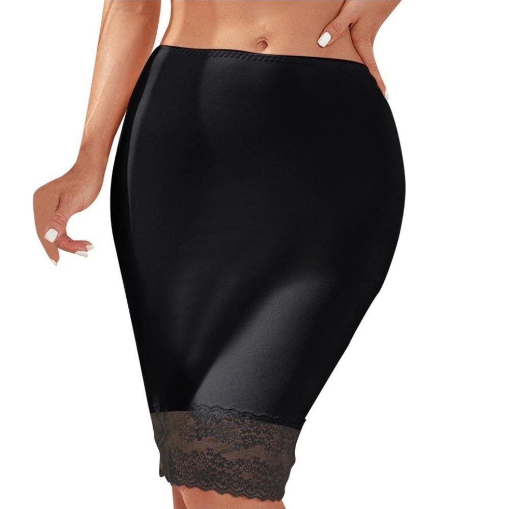 Lace Flower Women Short Petticoat A-line Breathable Security Slips Anti-Penetration Short Length Underskirt Women Dress Lining