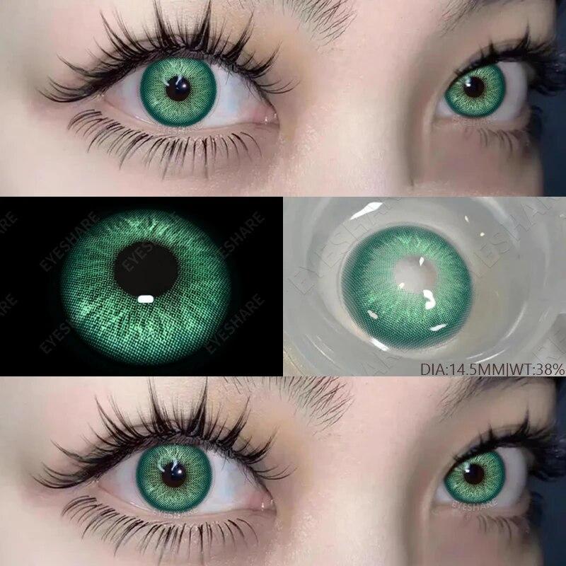 AMARA 1Pair Colored Contact Lenses for Eyes Brown Pupis OMG Series Gray Eye Lenses Yearly Fashion Lenses Cosmetic Eye Contacts