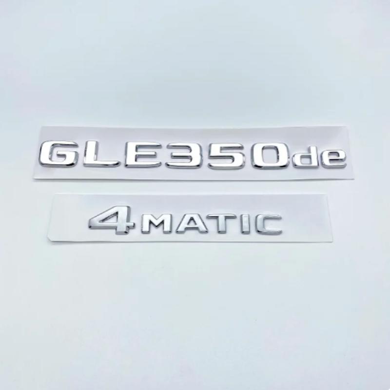 3D ABS Chrome Glossy Black Letters GLE350e GLE350de GLE500e 4Matic Emblem for Mercedes Benz W166 Car Trunk Logo Sticker