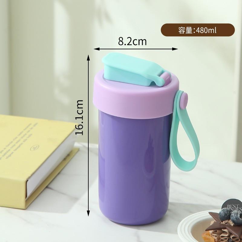 Divided Stainless Steel Lunch Box Set With Cup Students Office Workers