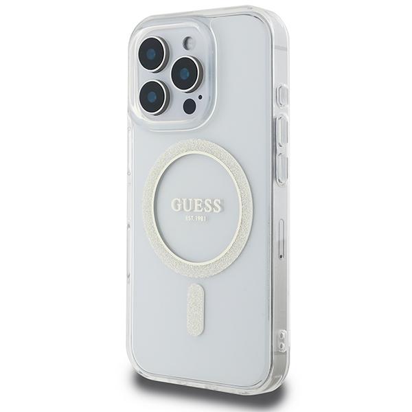 Etui do iPhone 16 Pro Max Guess Glitter Circle MagSafe