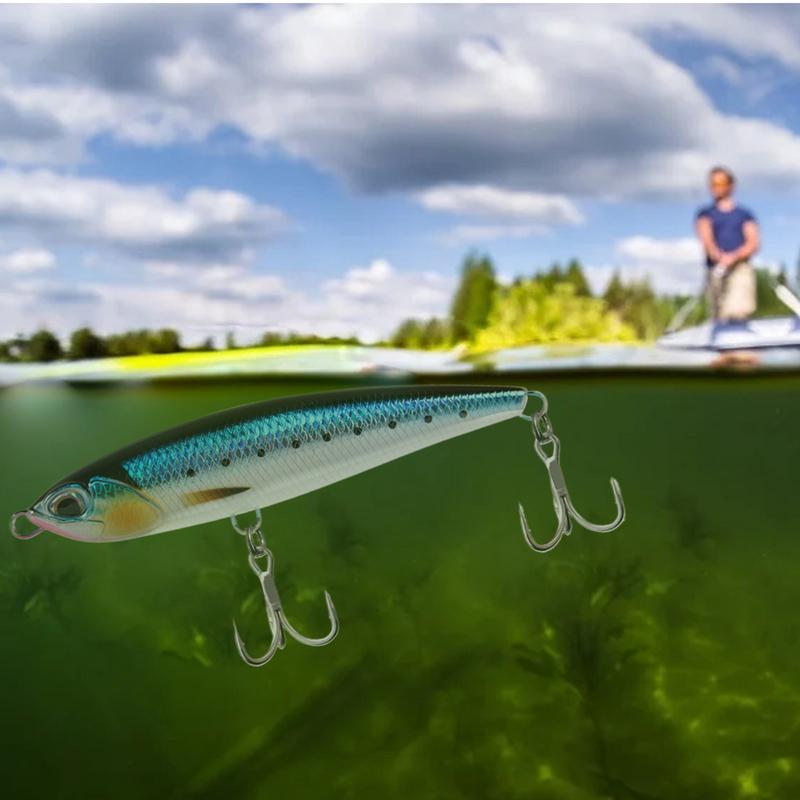 Slow Sinking Pencil Lure Reusable Fishing Crankbait 5.71 Inches Long Casting Bait Colorful Angling Tackle Kits For All Water