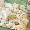 Fashion Duvet Cover Set Korean Ins Style 2024 New Flat Sheet Pillowcase No Filler Kids Adult Bedding Set Twin Queen Bed Linen