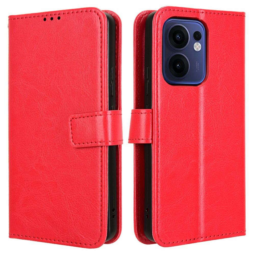 For Oppo Reno13 F 5G (Reno 13 FS 5G)/4G Case Crazy Horse Texture PU Leather Phone Wallet Cover