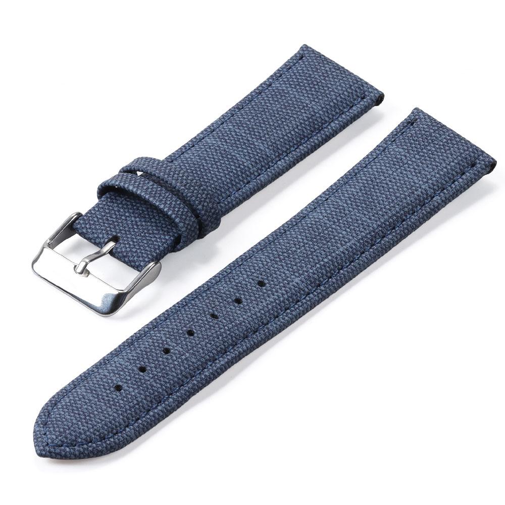 Vintage Lederarmband Denim-Muster Nylon Uhrenarmband 16mm 18mm 20mm 22mm Armband für Huawei Uhrenarmband Universelles Armband Gürtel