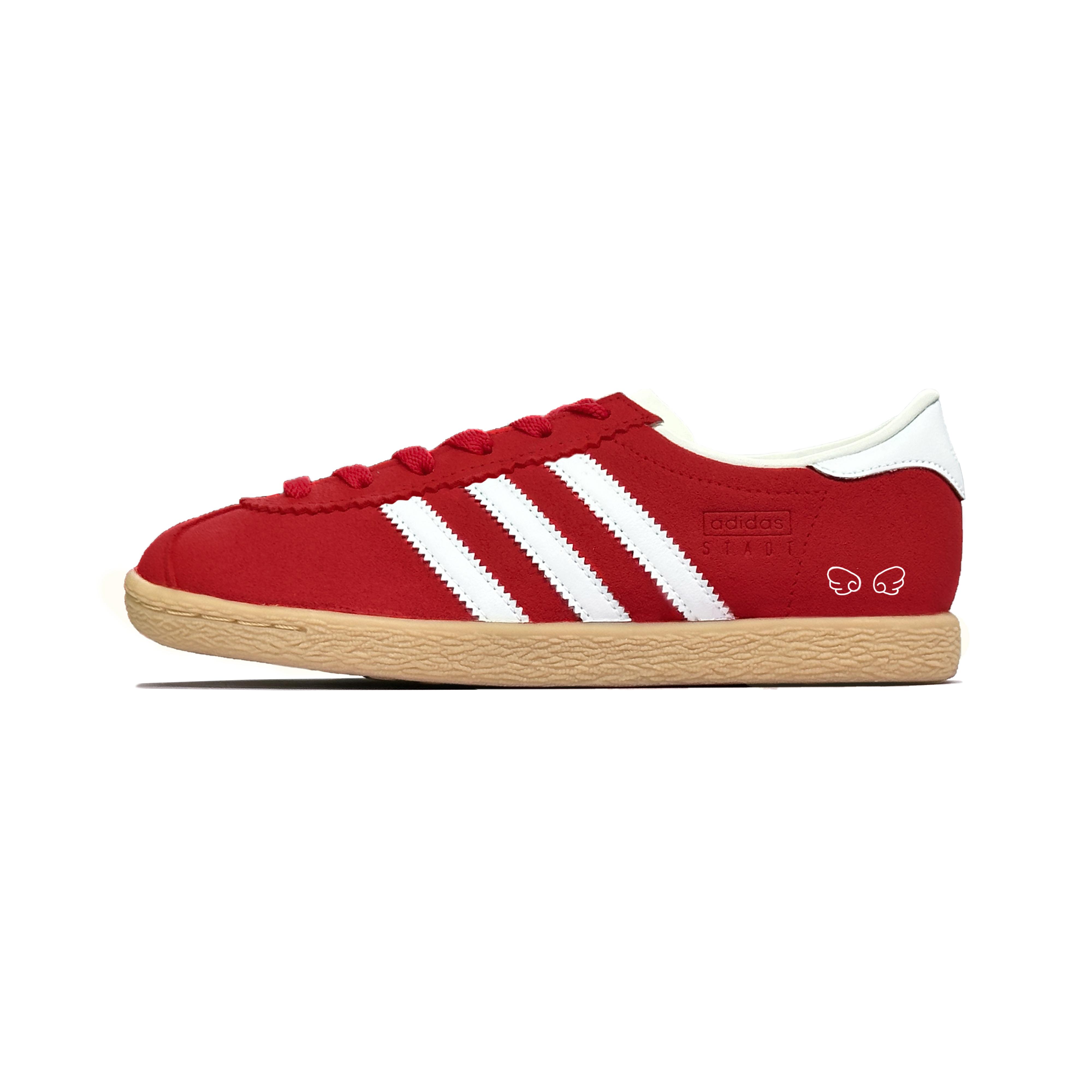 

Adidas Originals Stadt Old Cardstocks German Army Trainers Unisex White Red JR6343(Team708-) 35⅔