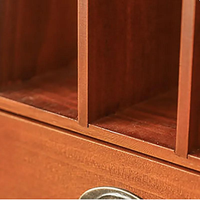 Desktop Storage Box Frame Document Stationery Desk Book Storages Frames Household Drawer Wooden Home Decoration