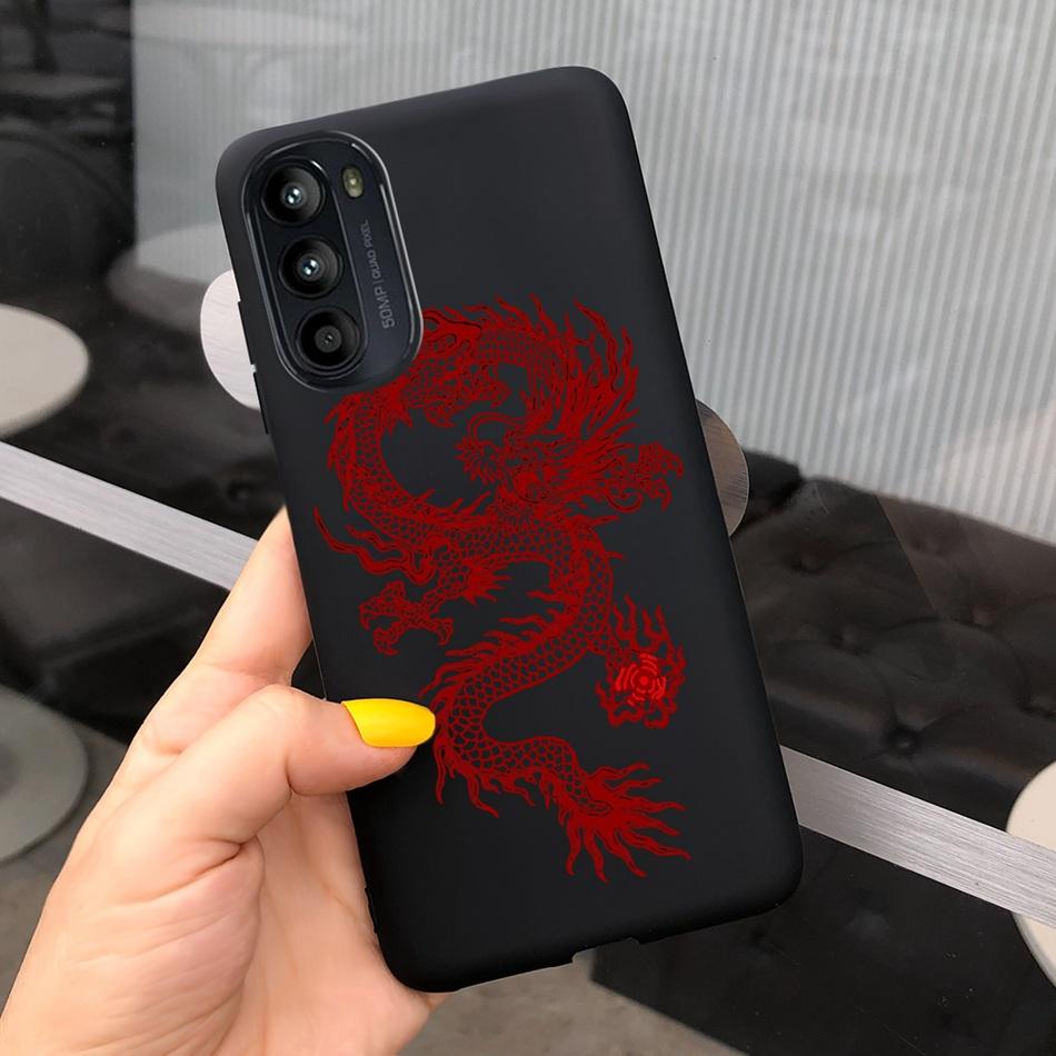 For Moto G52 Case G22 2022 Fashion Girl Flower Pattern Black Silicone Soft Phone Cover For Motorola Moto G52 G52 Cover G42 4G