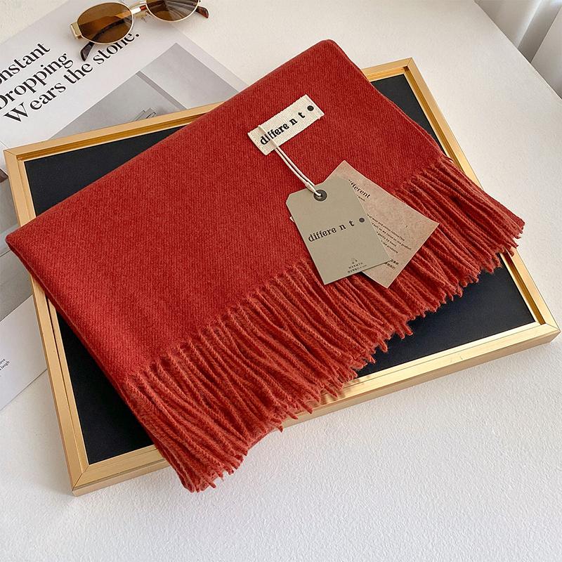 45 Color Winter Scarf For Women Long Warm Cashmere Scarves Hijab Solid Lady Shawl Wrap Female Pashmina Bandana Head Stole