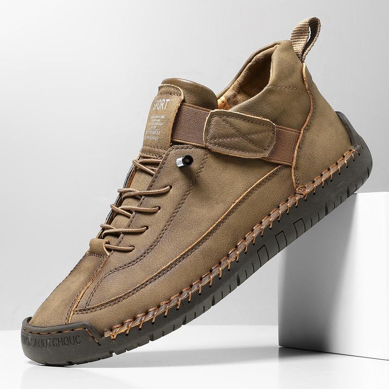 Flat Bottom Casual Shoes Women's Style Round Toe Ultra Leather Material Comfortable Insole Anti Slip Rubber Outsole