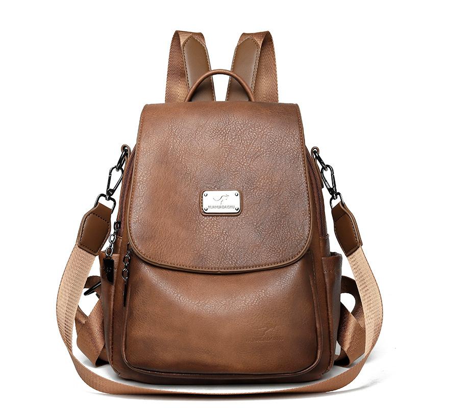 PU Backpack Women's Bag Large Capacity Travel Backpack