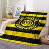 1 szt. Koc Flanelowy z Nadrukiem Borussia Dortmund Wysokiej Jakości Ciepły Komfortowy Pokrowiec na Wszystkie Pory Roku Idealny na Prezenty Wystrój Domu