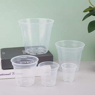 Venta Caliente Maceta Redonda Contenedor de Guardería para Orquídeas Maceta Contenedor Contenedor Transparente para Orquídeas Macetas Redondas para Inicio