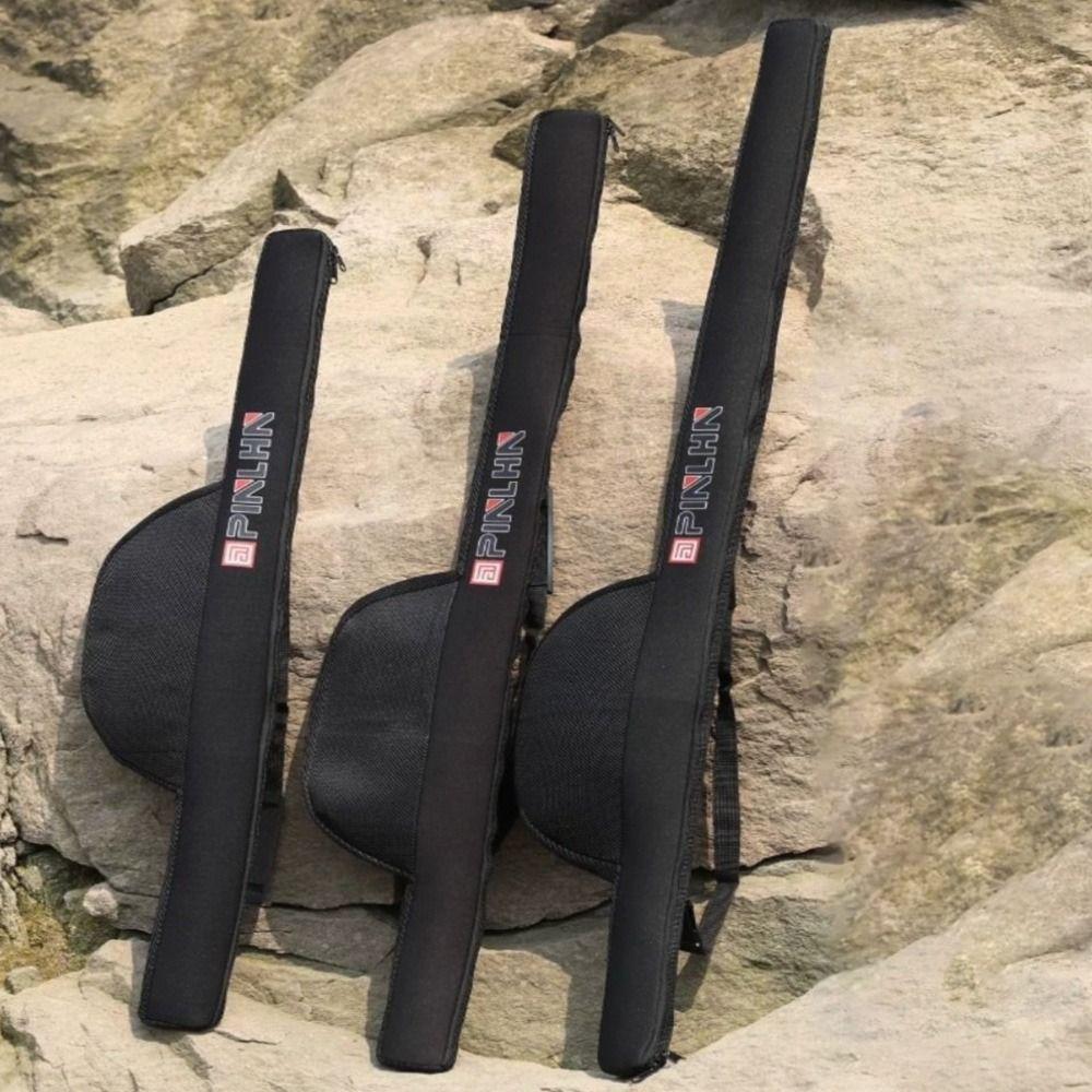 New Portable Fishing Rod Bag With Shoulder Strap 118/128cm Fishing Rod Case Folding Fishing Organizer