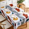 Cartoon Pvc Tablecloth Waterproof, Oil-Proof And Scalding-Proof Leave-In Tablecloth Student Desk Rectangular Tablecloth Coffee Table Cloth Mocha