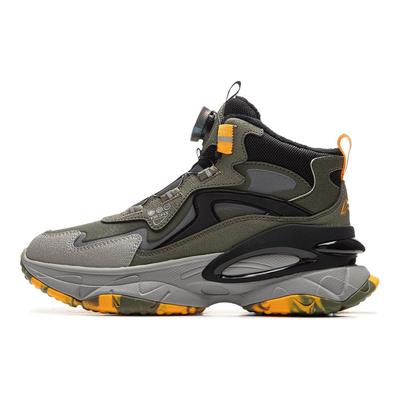 Li Ning Niños Estilo de Vida Deportivo Atmosférico Minimalista Cómodo Antideslizante Amortiguador Resistente al Desgaste Cálido Zapatos Casuales para Niños YKCU172-25