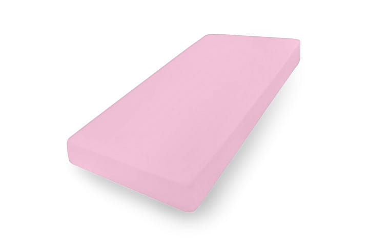 Prześcieradło jersey z gumą 210/220x190/200x30 różowe