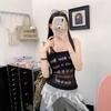 #Summer new letter printing I-shaped vest, thin and versatile Spice Girl perspective sexy top