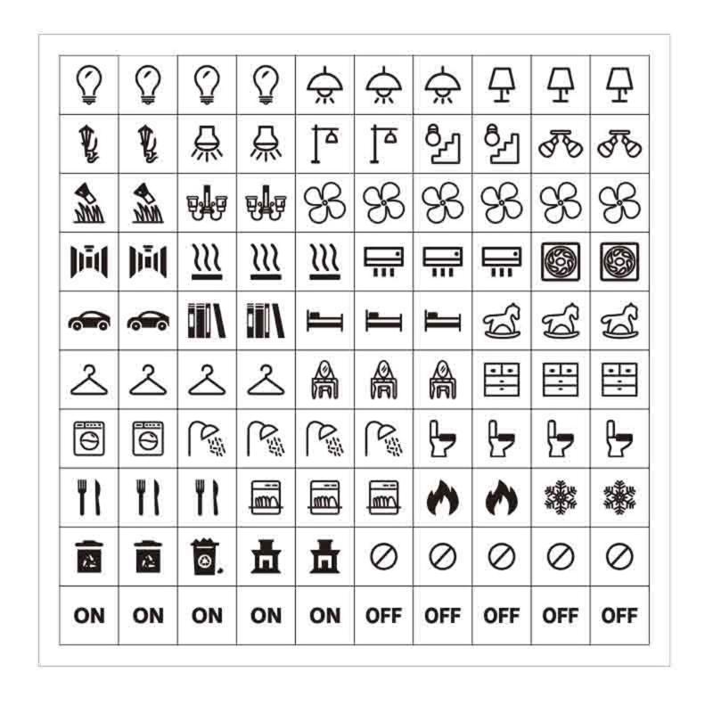 Водонепроницаемые наклейки-этикетки для выключателей света Прозрачные бытовые наклейки-этикетки для панелей выключателей Самоклеящиеся декали-этикетки для панелей выключателей 1