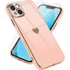 Protective Case - PROSHOP - iPhone 13 - Pink - Heart Pattern - Set of 2 Tempered Glasses