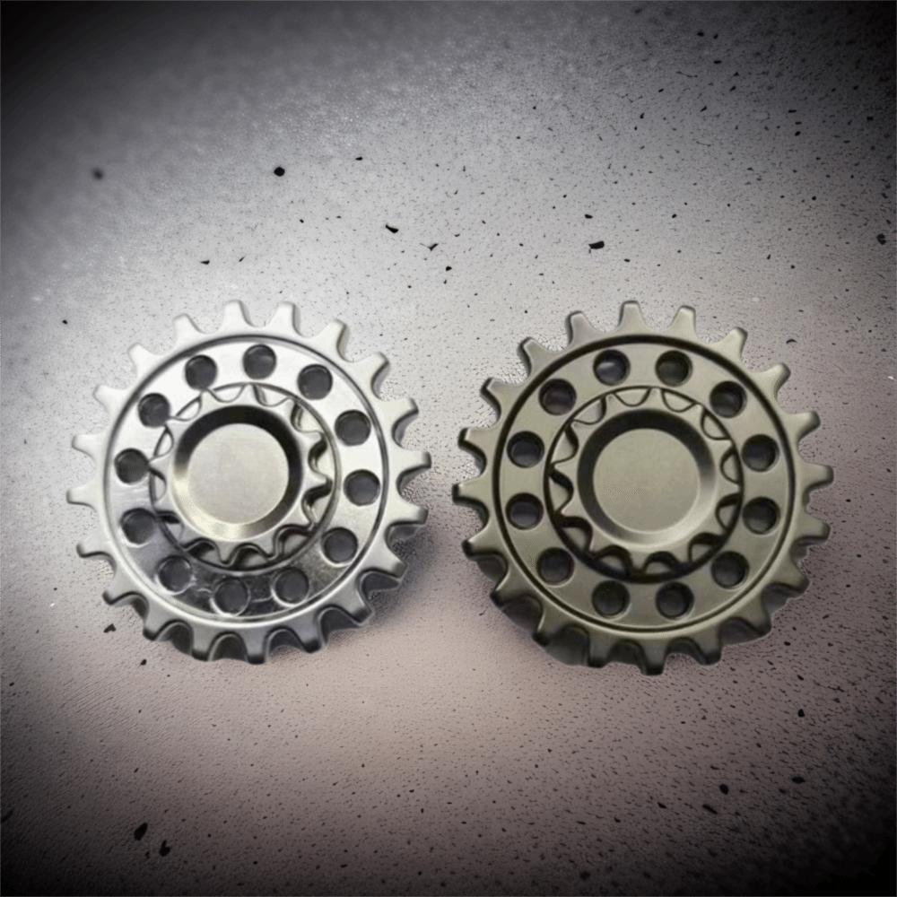 Silent Bearing Hand Spinner Gearwheel Rotator Design Spring Gear Chain Gyroscope  Classic Toys
