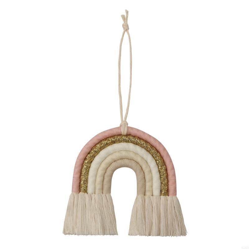 62KD Rainbow Wall Hanging Decor Decorative Boho Wall Ornament for Birhday Party Baby Room Nursery Classroom Wide Applications