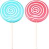 Amosfun 2pcs Fake Lollipop Giant Swirl Candy Props Tea Party Weddings Anniversary Party Decoration Photo Booth Props 11.81 X 5.11 Inches