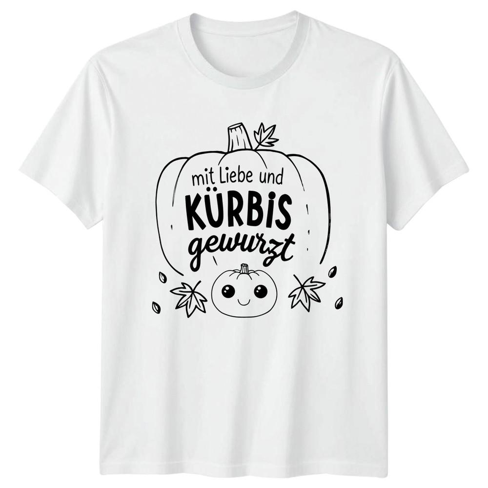 Mit Liebe Und Krbis Gewrzt TShirt GerUnisex Autumn Thanksgiving Gift For Him Her S