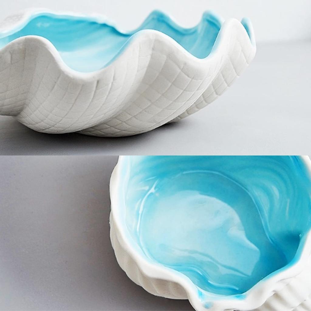 Heizi Seashell Decorative Tray, Stylish and Cute, West Coast Style, Perfect for Entryway Keys, Accessories, and Aquariums (Shell)