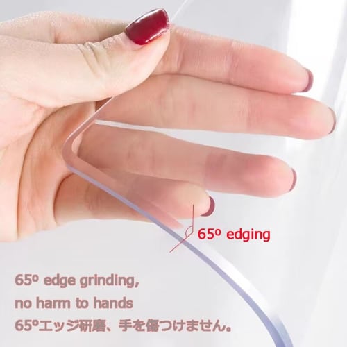 1mm Thick Transparent Soft Desk Mat, Clear Table Cover/Tablecloth for Kitchen, Office, Desk, Computer, Dining Table, Protective Pad, 40x100cm, 60x90cm
