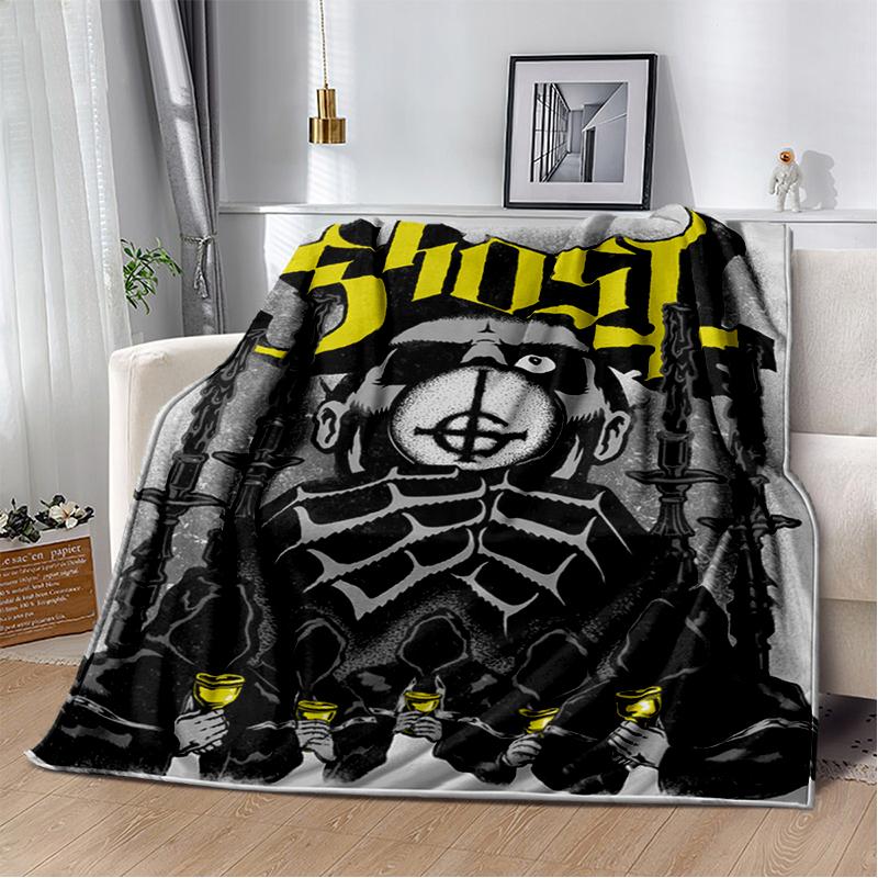 29 Stil Ghost Band Papa Emeritus Heavy Metal Dunkel Weiche Plüschdecke, Flanell Überwurfdecke für Wohnzimmer Schlafzimmer Bett Sofa