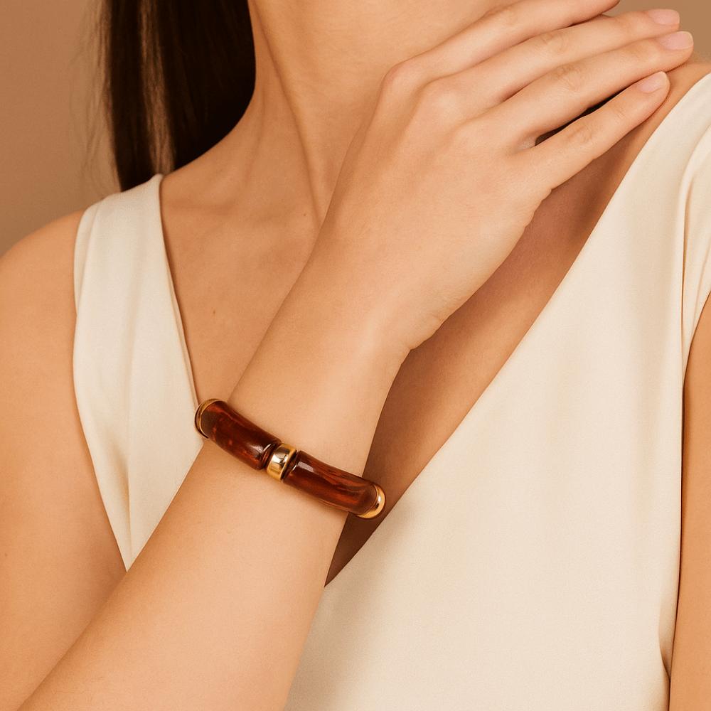 Multi Color Bohemia Style Bracelets Acrylic Women Bangle Vintage Beads Bracelets  Women