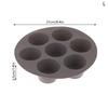 Seven-Hole Air Fryer Silicone Pad Griddle Plate Baking Tray Holder Tray Pan Accessories Silicone Cake Mold Kitchen Supplies Tool