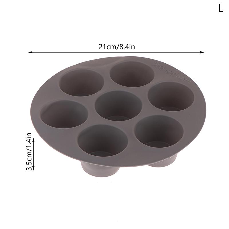 Seven-Hole Air Fryer Silicone Pad Griddle Plate Baking Tray Holder Tray Pan Accessories Silicone Cake Mold Kitchen Supplies Tool