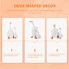 1Set Desktop Decor Resin Duck Shaped Lovely Resin Craft Ornament Home Office Desktop Statue Decoration Scene Layout