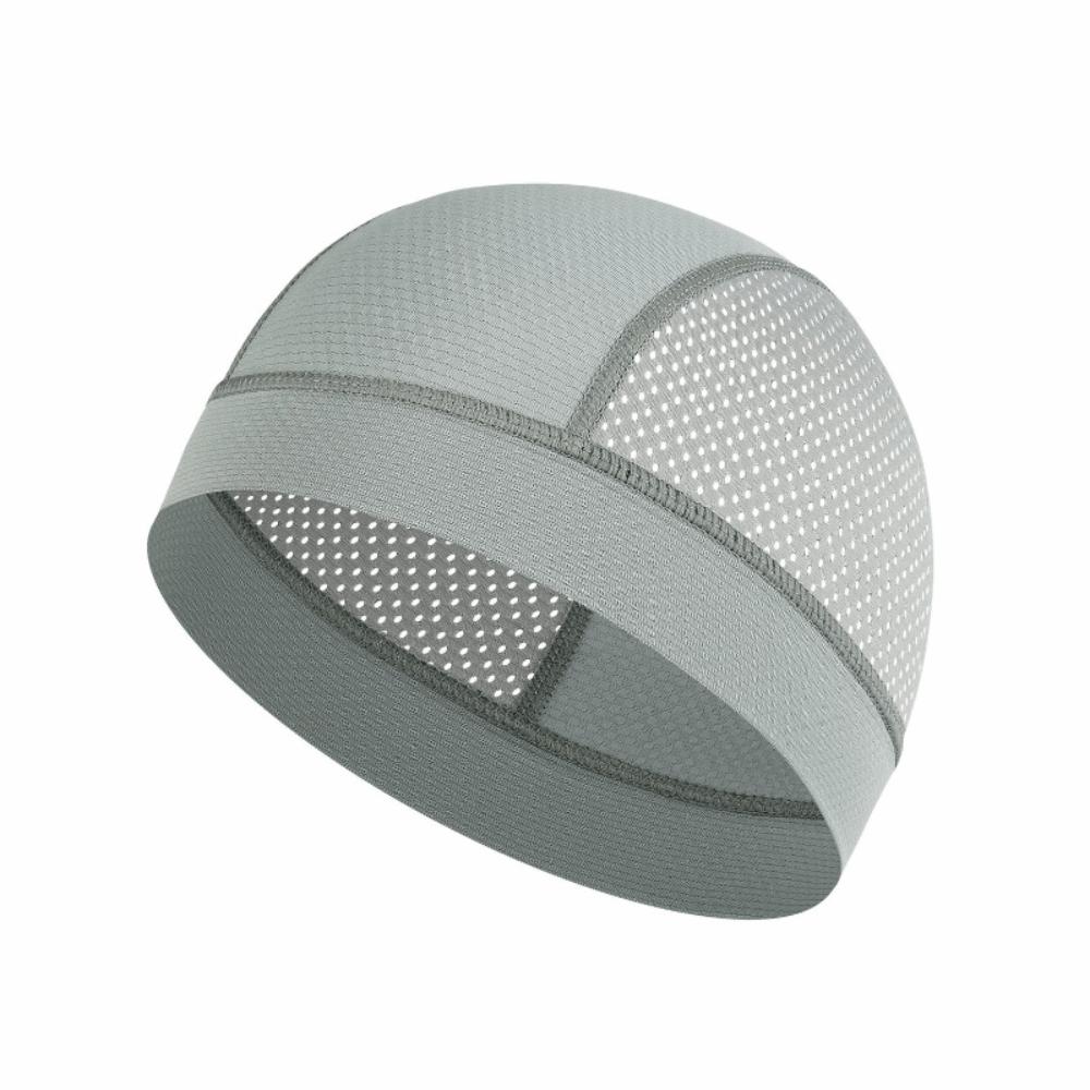 

Outdoor Thin Mesh Skull Beanie Cap Quick Dry Breathable Cycling Helmet Liner Cap Solid Color Sun Protection Summer Cycling Cap темно серый