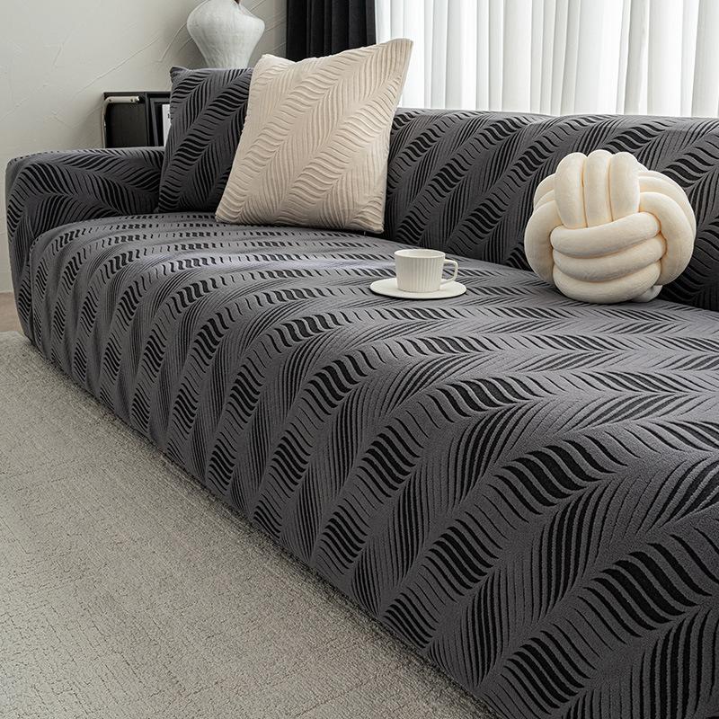 

New Polar Fleece Sofa Cover for All Seasons Fixed Non Slip All Inclusive Universal Cover Anti Cat Scratch 90cm-140cm]