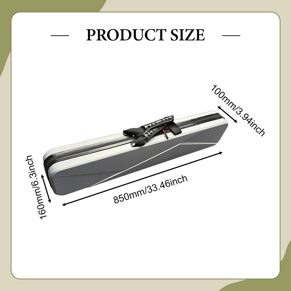 Pool Cue Case Hold up to 3 Butts and 3 Shafts Snooker Cue Box Billiard Stick Carrying Case with Detachable Shoulder Strap