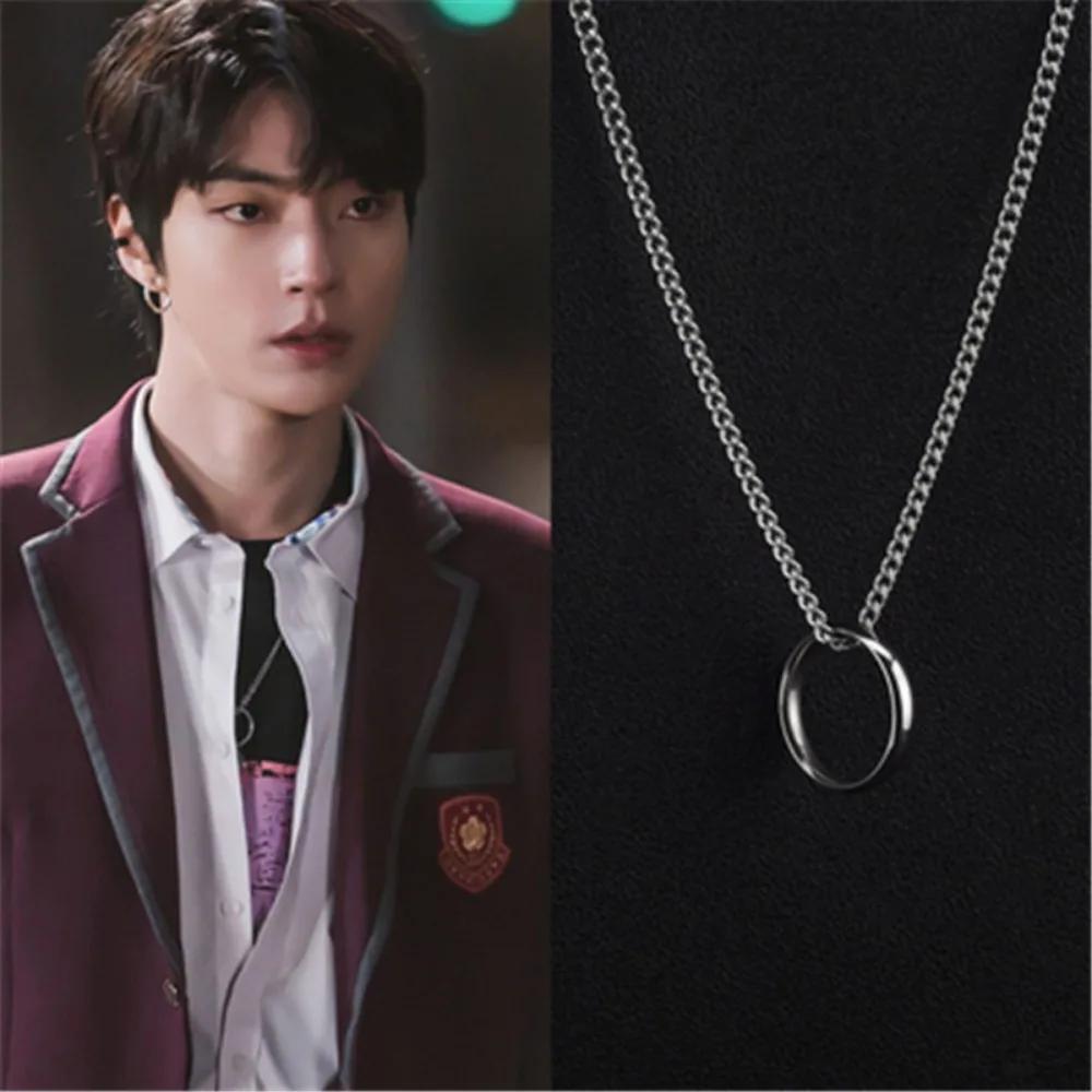 Koreanische Drama Gleiche Halskette Neu Runde Temperament Elegante Anhängerhalskette Kreativer Trend Retro Zarte Halskette Anhänger