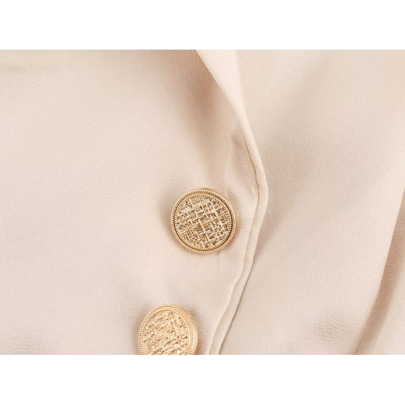 Kaslead New Arrival Women's Clothing Fashion Style Fashion Plus Size French Commute Style Minimalist Suit Collar Long Dress